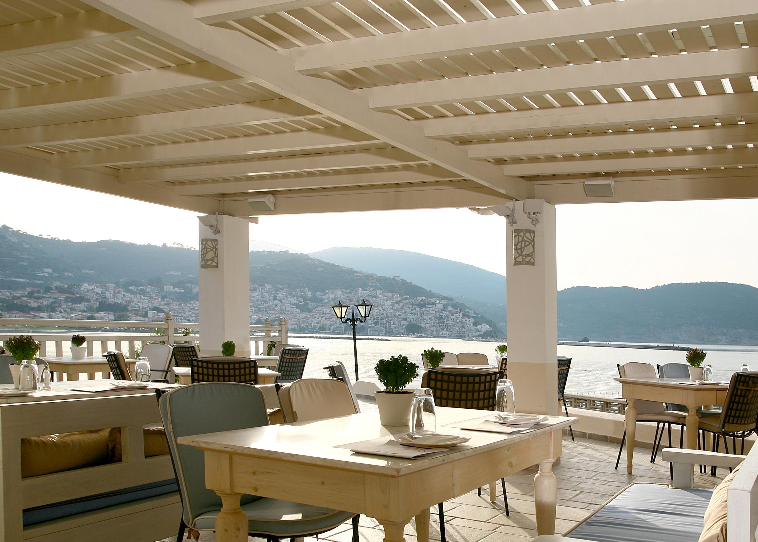 Skopelos Village Hotel Restoran foto